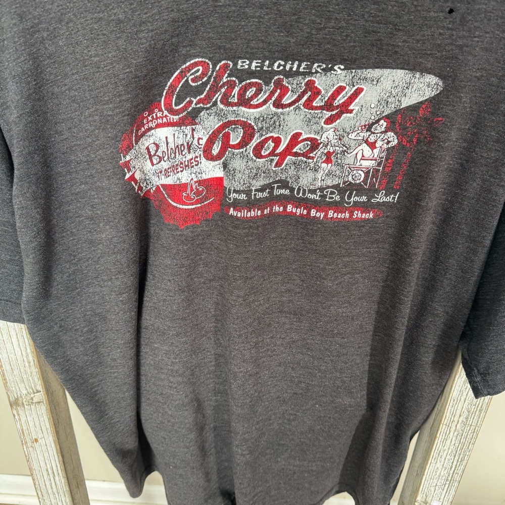 Bugle Boy Cherry Pop Retro Soda Graphic Ringer T Shirt Men’s Large